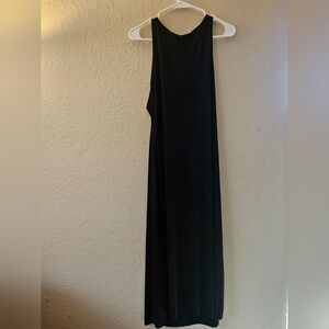 Volcom Open Back Dress Womens Size Large Black‎ Maxi